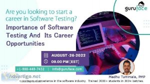 Free Webinar Software testing and career opportunities for you