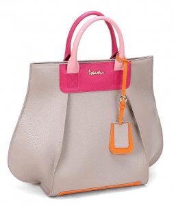 Shop Light and Dark Pink With Mid-Gray Handbag - Meminoo Luxury