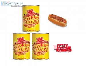 Wienerschnitzel Chili Sauce Secret Recipe with Meat 3 cans Great