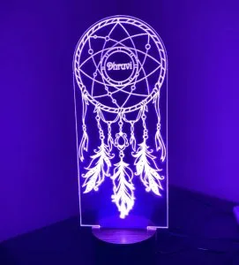 Personalised DreamCatcher Led Night Light  Custom Made Night Lig