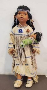 Native American Indian Porcelain Girl Doll