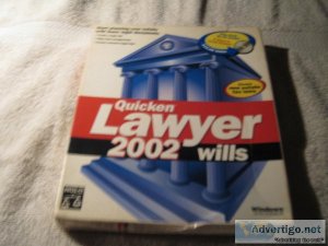 Quicken Lawyer 2002 Wills &ndash Free book with CD Inside.  Oper