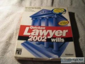Quicken Lawyer 2002 Wills &ndash Free book with CD Inside.  Oper