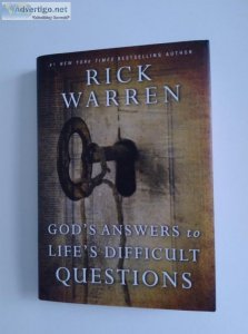 God s Answers To Life s Difficult Questions By Rick Warren