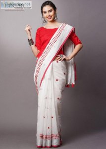 Shop Linen Sarees Online at the best price - Panash India