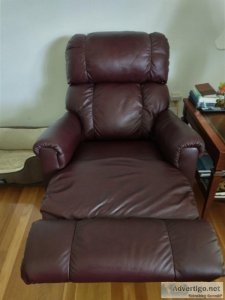 Wall-Away Leather Lazy Boy Recliner