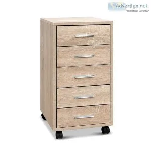 5 Drawer Filing Cabinet Storage Drawers Wood Study Office School