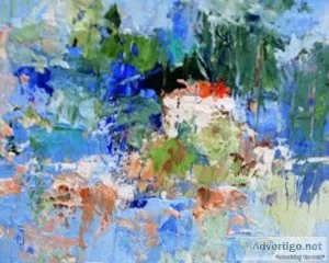 Hidden Lake Chateau - Abstract Impressionist Landscape