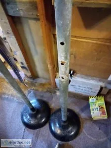 Old barbell rack
