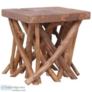 Log Coffee Table 40x40x40 Cm Solid Wood