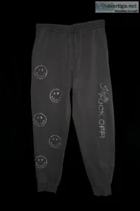 Kindly F-Off Rhinestone womens sweatpants - API The Label