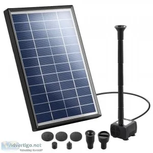 Solar Pond Pump Powered Garden Bird Bath Submersible Kit Panel O