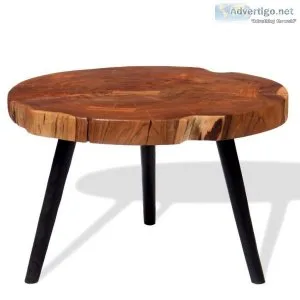 Log Coffee Table Solid Acacia Wood
