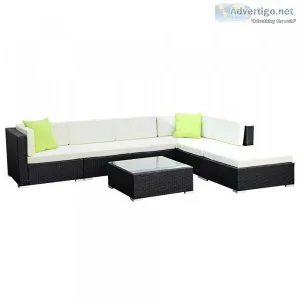 Gardeon 7PC Outdoor Furniture Sofa Set Wicker Garden Patio Pool 