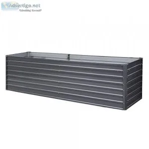 Greenfingers Garden Bed 320 X 80 X 77cm Galvanised Steel Raised 