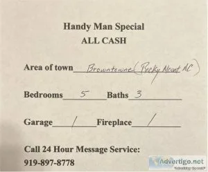 Handy Man Special All Cash