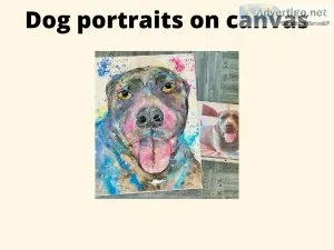 Dog portraits on canvas