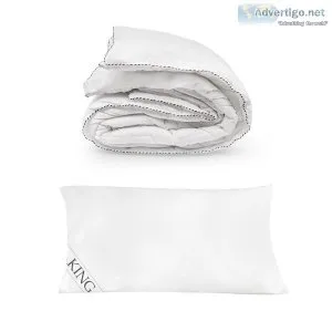 250GSM Bamboo Blend Quilt With 1100GSM King Size Hotel Pillow Be