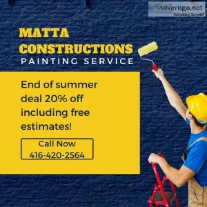 END OF SUMMER PAINTING DEAL 20% OFF INCLUDING FREE ESTIMATES