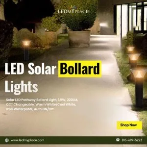 Purchase LED Solar Bollard Lights Use in Pathways Driveways and 