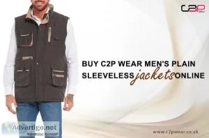 Buy C2P Wear Men s Plain Sleeveless Jackets Online