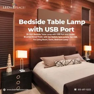 Get a Bedside Table Lamp with USB Port for Charging Your Devices