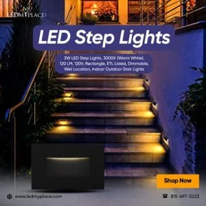Buy LED Step Lights for Deck Decor Fixtures from LEDMyplace