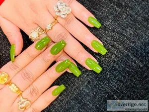 This navratri get beautiful gel nail extension in kolkata