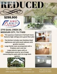 Beautiful 2 Story Home In Missouri City TX for SALE