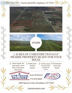 5 Acres for SALE in Angleton TX