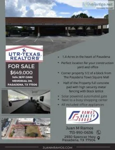 1.4 Acres and Office For SALE