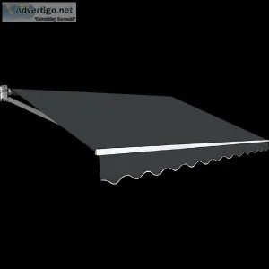 Outdoor Folding Arm Awning Retractable Sunshade Canopy Grey 3.0m