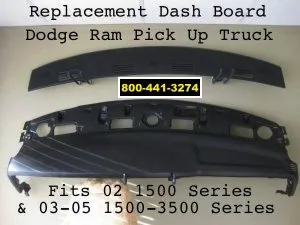 Replacement Dash Top 2 Piece Fits 02-05 Dodge Ram Pick Up Truck