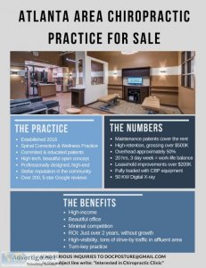 Atlanta Area Chiropractic Practice for Sale