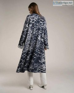 Long Knitted Designer Wool Kaftan - Oslo - ZALIVAKO