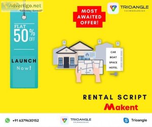 Most awaited flat 50% off for makent rental scripts is live now