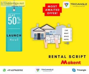 Most awaited flat 50% off for makent rental scripts is live now