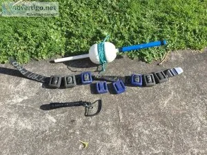 Dive belt and 8 weights plus diving torch and flag