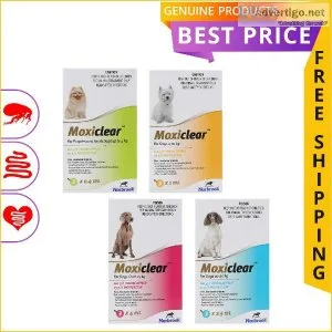 Moxiclear Flea Heartworm Worms Control for Dogs 3 Doses