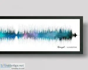 Our Iridescent Night Sky Print Soundwave Art - Artsy Voiceprint