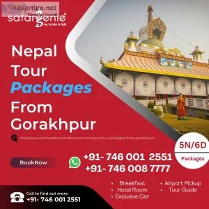 Book nepal tour packages from gorakhpur -safargenie
