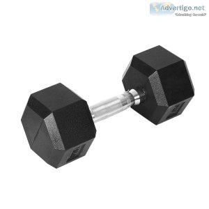 CENTRA RUBBER HEX DUMBBELL 30KG HOME GYM EXERCISE WEIGHT FITNESS