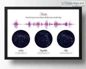Gift Your Parents A Perfect Nightsky Soundwave Art - Artsy