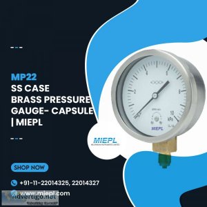 Mp22 ss case brass pressure gauge- capsule | miepl