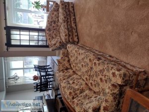 Queen Size Sofa Sleeper and Matching Love Seat
