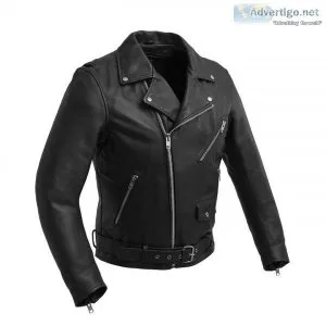 First Mfg Men s Fillmore Motorcycle Leather Jacket &ndash Zooloo