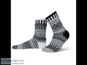Shop Solmate Midnight Crew Socks For Men - Garneau Slippers