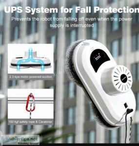 High Suction Electric Window Cleaner Robot Anti-falling Remote C