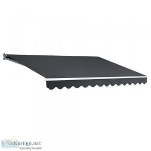 Instahut 4.5M x 2.5M Outdoor Folding Arm Awning &ndash Grey