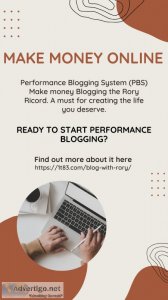 Earning through performance blogging system